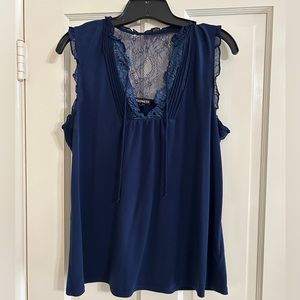 Express Navy Blue Top Size M